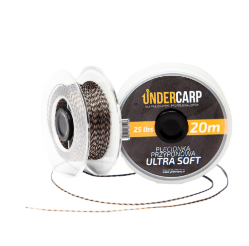 Undercarp Plecionka Przyponowa 20m 25lb ULTRA SOFT (brązowa)